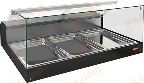 Настольная горизонтальная холодильная витрина HICOLD VRS 3 GN для предприятий общественного питания Настольная горизонтальная холодильная витрина HICOLD VRS 3 GN для предприятий общественного питания