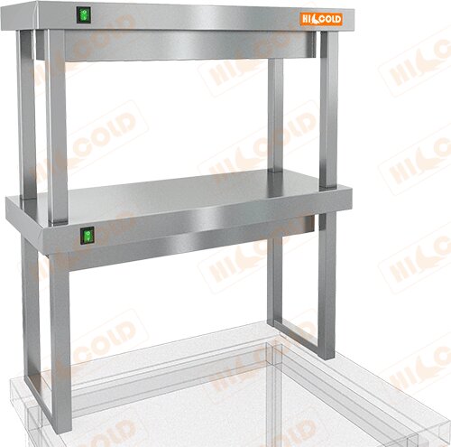 Полка тепловая двухъярусная HICOLD TP2-6/3 для предприятий общественного питания
