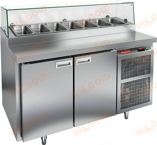 Стол охлаждаемый для пиццы HICOLD PZ1-11/GN стекло для предприятий общественного питания