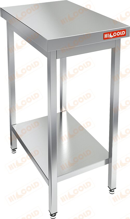 Стол нержавеющий разделочный центральный с полкой HICOLD НСО-5/7П для предприятий общественного питания