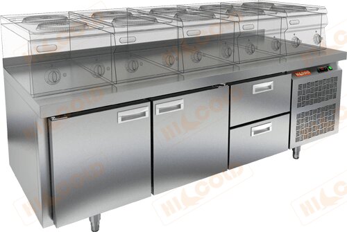 Стол морозильный под тепловое оборудование HICOLD GN 112/BT LT для предприятий общественного питания Стол морозильный под тепловое оборудование HICOLD GN 112/BT LT для предприятий общественного питания