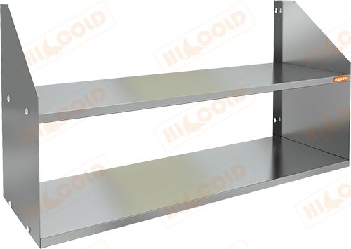 Полка нержавеющая настенная двойная HICOLD НПД-12/4 для предприятий общественного питания