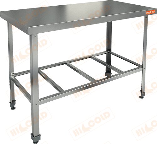 Стол центральный с полкой решеткой HICOLD НСО-12/7 ЭН для предприятий общественного питания