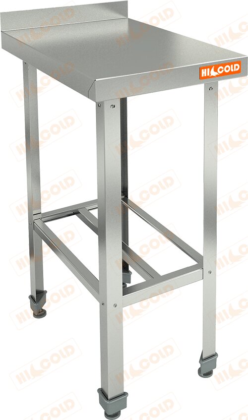 Стол пристенный с бортом с полкой решеткой HICOLD НСО-5/7Б ЭЦ для предприятий общественного питания