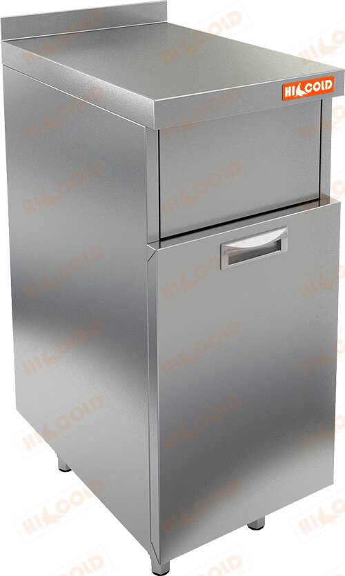 Стол под мусорный бак с бортом HICOLD НБММБ-4/5БВ для предприятий общественного питания