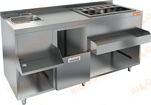 Барная станция HICOLD НБМКС-15/7БПК (без ящиков и вертушки) для предприятий общественного питания