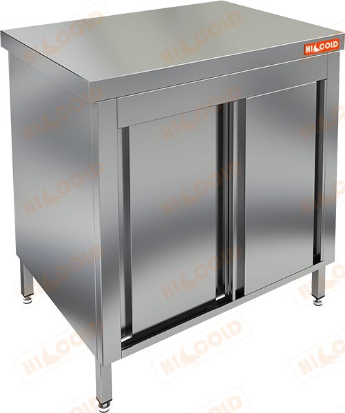 Стол нержавеющий центральный купе HICOLD НСЗК-8/6 для предприятий общественного питания