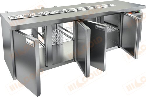 Стол охлаждаемый для салатов (саладетта) HICOLD SL2T-1111/GN для предприятий общественного питания