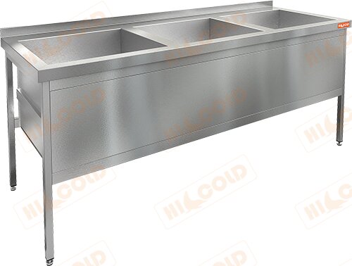 Котломойка с площадкой под смеситель HICOLD Н3МКС-24/8 для предприятий общественного питания