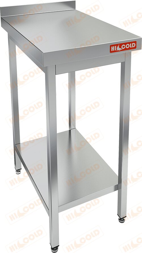 Стол-вставка в тепловую линию с бортом и полкой HICOLD НСВ-4/9БП для предприятий общественного питания