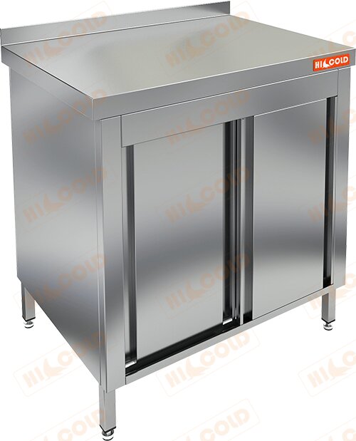 Стол производственный пристенный купе HICOLD НСЗК-8/6Б для предприятий общественного питания