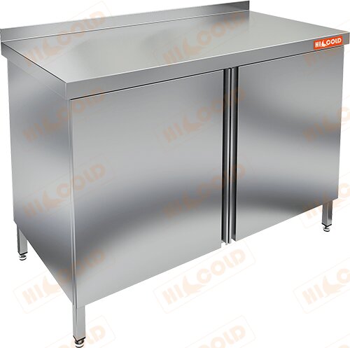 Стол производственный пристенный с распашными дверями HICOLD НСЗ-10/6Б для предприятий общественного питания