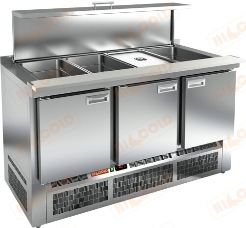Стол для салатов (саладетта) HICOLD SLE3-111GN полипропилен для предприятий общественного питания